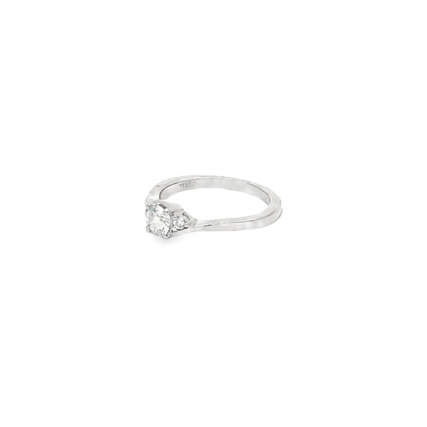 0.30ct Lab Grown Diamond Ring Set In Platinum