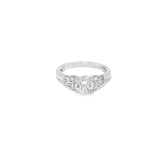 1.00ct Light Pink Lab Grown Diamond Ring Set In Platinum