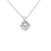 3.02ct Lab Grown Round Brilliant Cut Diamond Pendant Set In 18ct White Gold