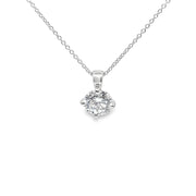 2.51ct Lab Grown Round Brilliant Cut Diamond Pendant Set In 18ct White Gold