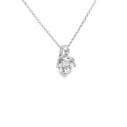 2.51ct Lab Grown Round Brilliant Cut Diamond Pendant Set In 18ct White Gold