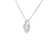 2.51ct Lab Grown Round Brilliant Cut Diamond Pendant Set In 18ct White Gold