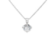 1.51ct Lab Grown Diamond Round Brilliant Cut Pendant Set In 18ct White Gold