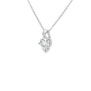 1.50ct Lab Grown Round Brilliant Cut Diamond Pendant Set In 18ct White Gold