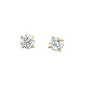 5.06ct Lab Grown Round Brilliant Cut  Diamond Studs Set In 18ct Yellow Gold