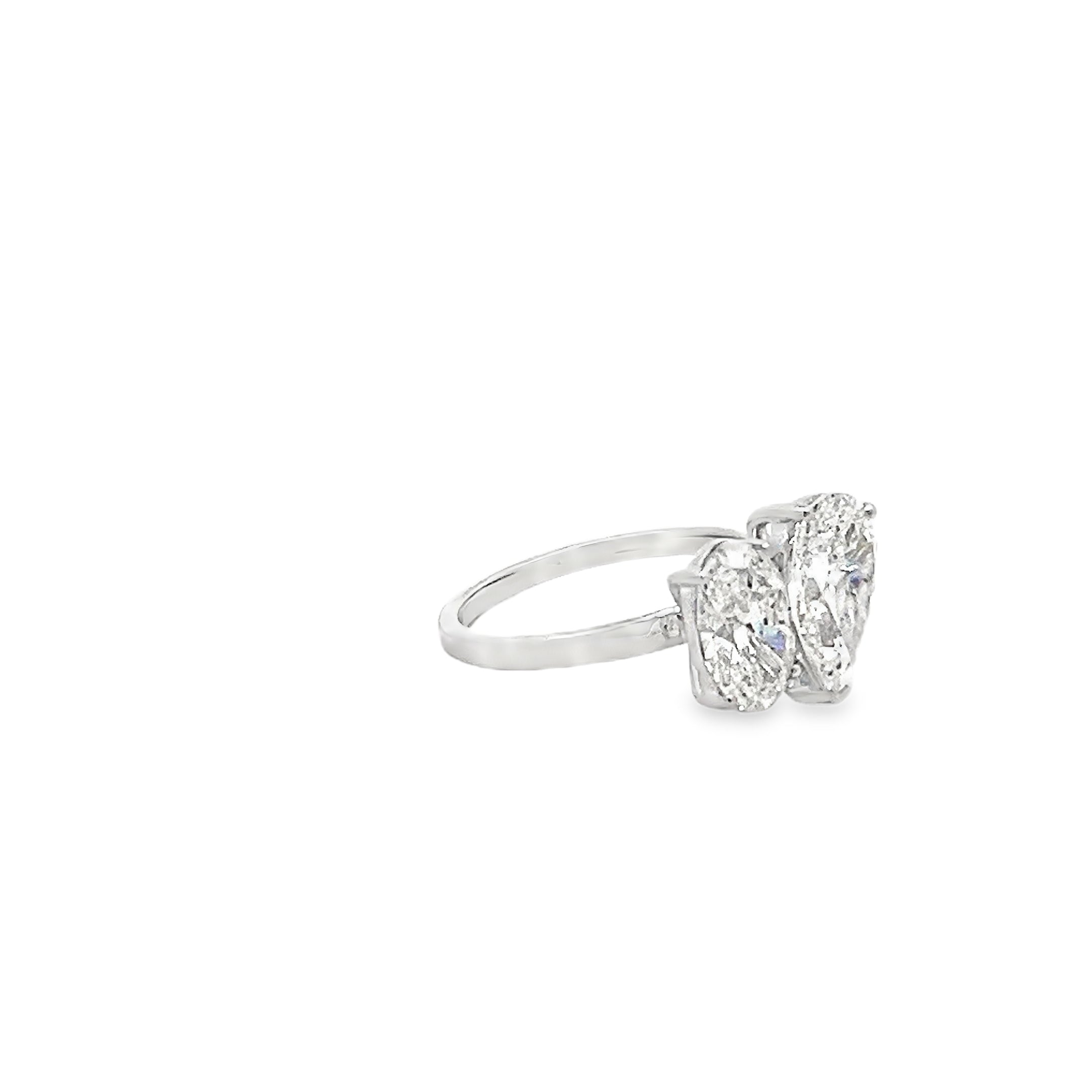 3.52ct Toi Et Moi Lab Grown Diamond Engagement Ring Set In 18ct White Gold