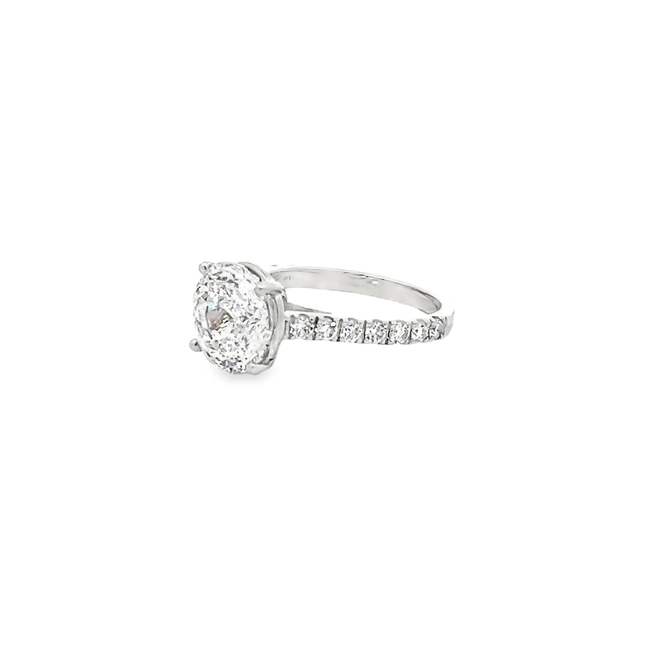 5.10ct Portuguese Cut Lab Grown Diamond Set in Platinum