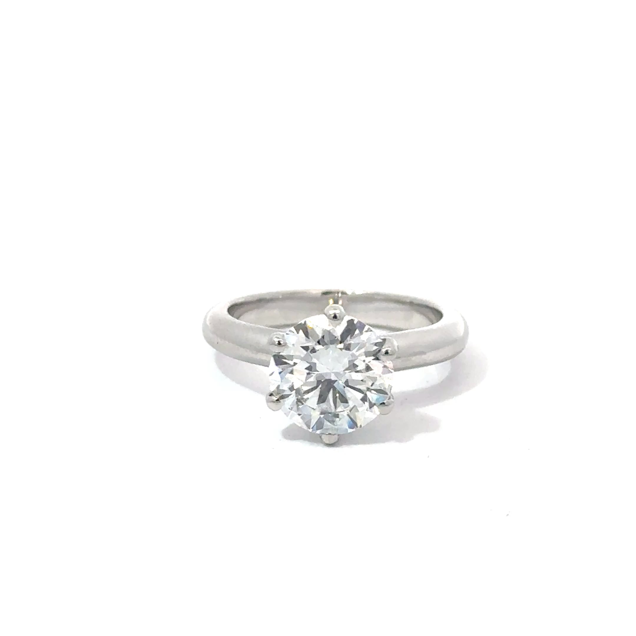 3.00ct Round Brilliant Lab Grown Diamond Ring Set In Platinum 950