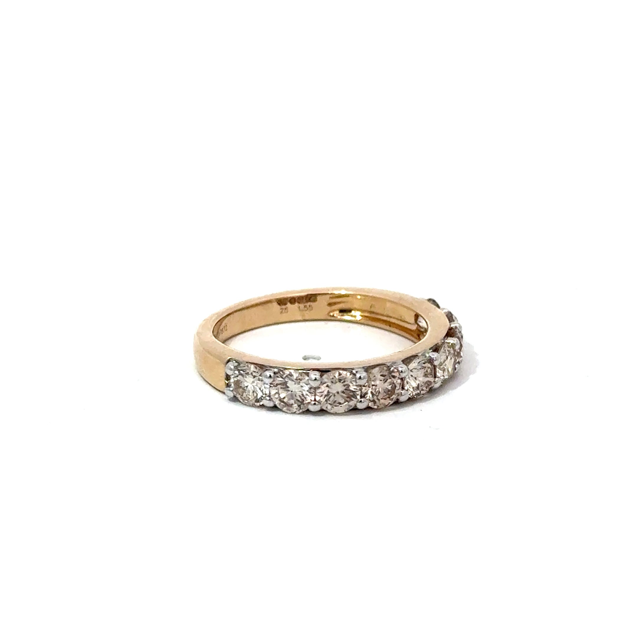 1.55ct Round Brilliant Cut Diamond Eternity Ring Set In 9ct Yellow Gold