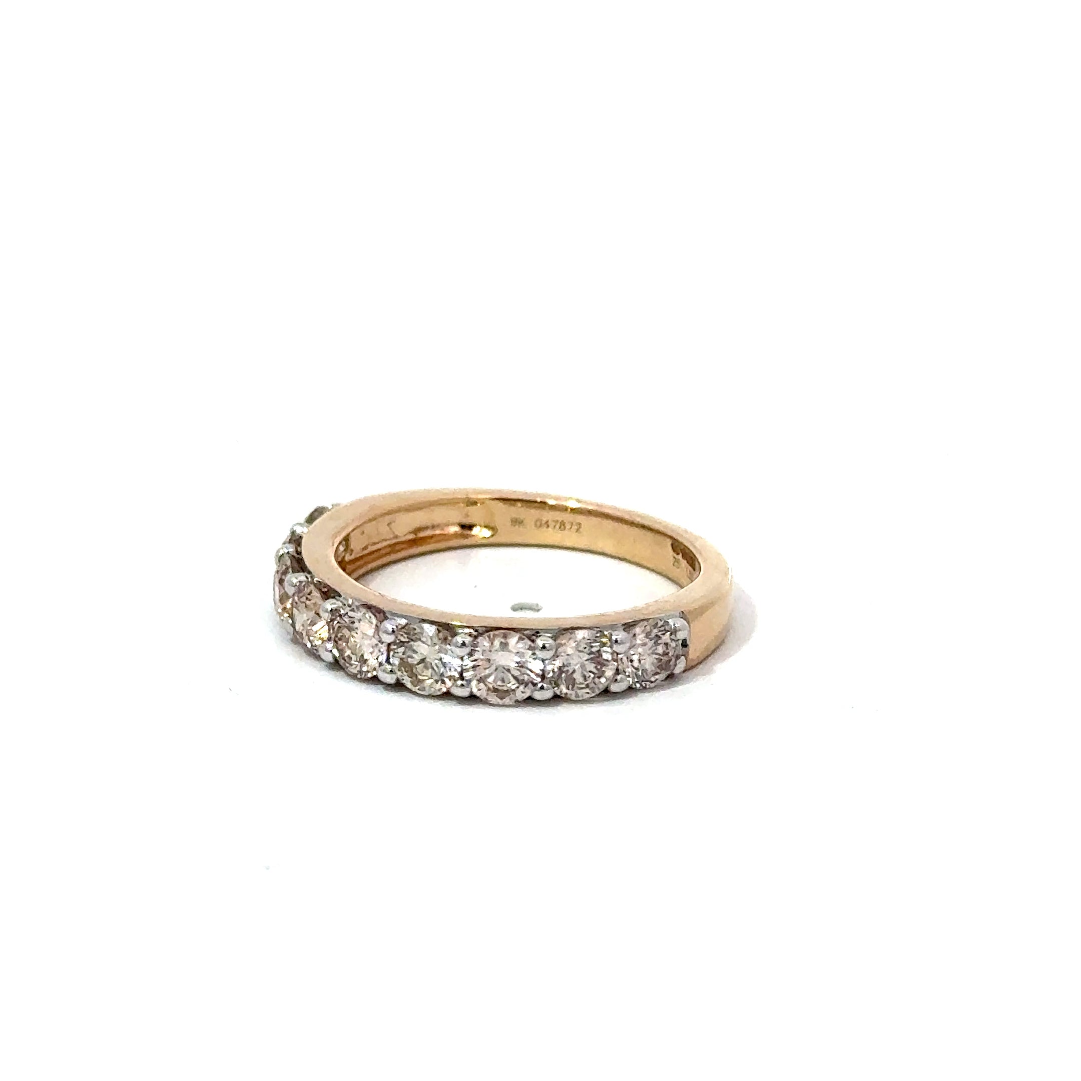 1.55ct Round Brilliant Cut Diamond Eternity Ring Set In 9ct Yellow Gold