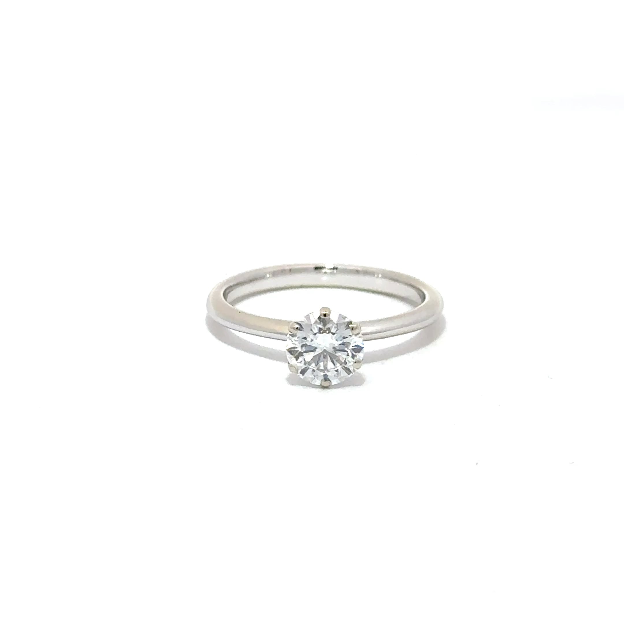 0.93ct Round Brilliant Cut Lab Grown Diamond Ring Set In 18ct White Gold