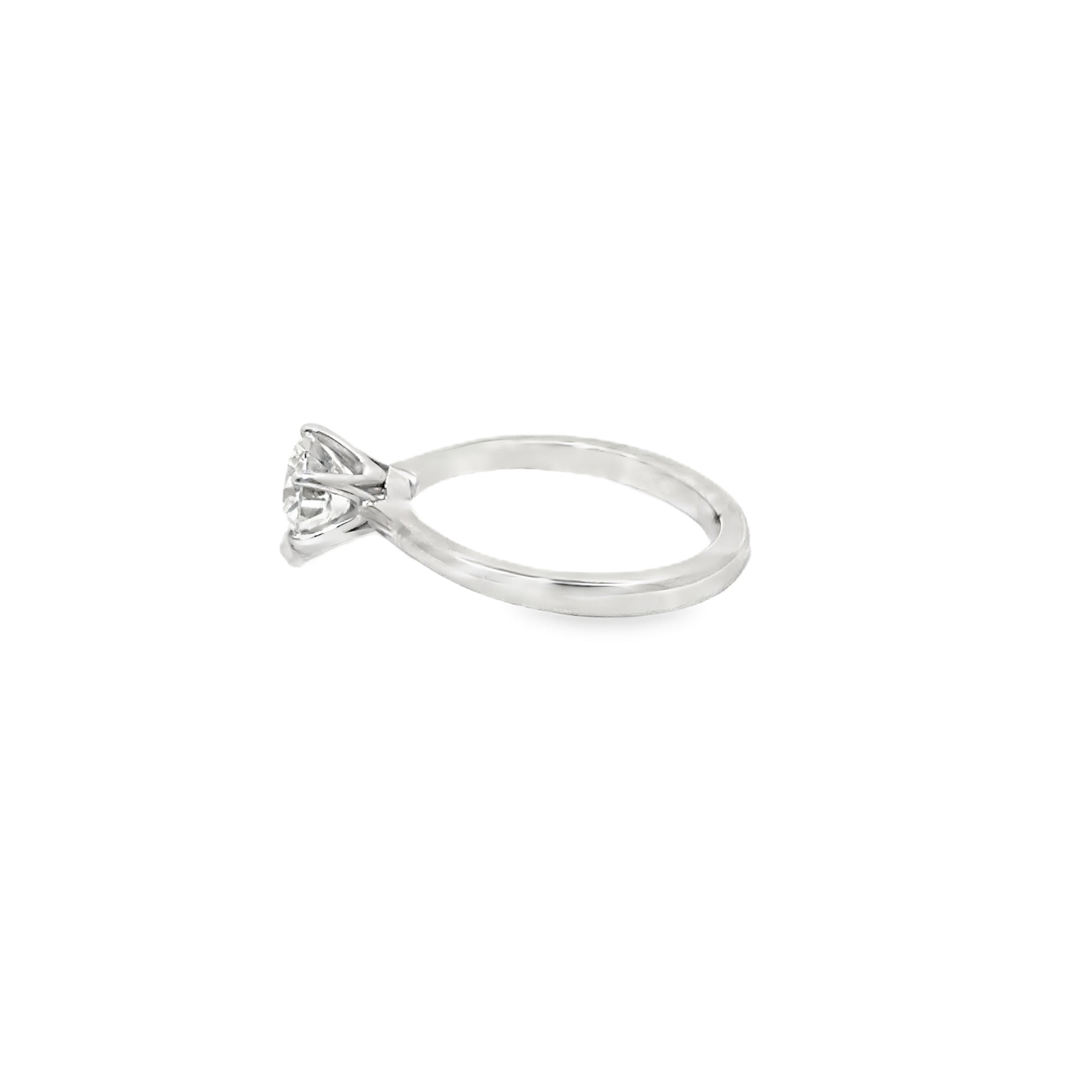 1.01ct Round Brilliant Cut Lab Grown Solitaire Set in Platinum