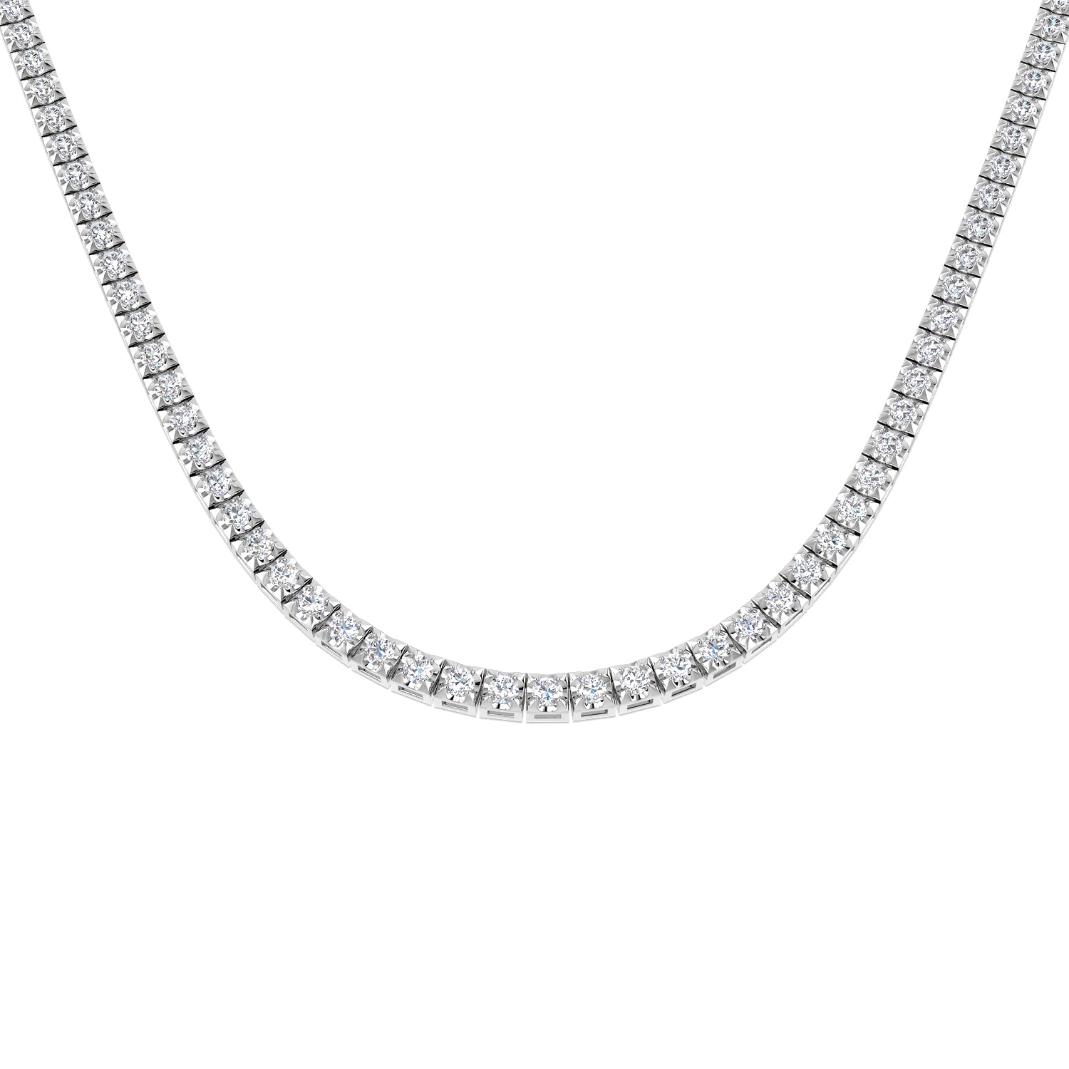 18ct White Gold 10.62ct G SI2 Diamond Necklace