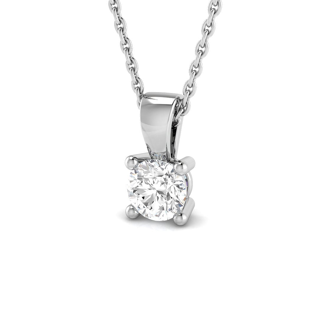 18ct White Gold 0.40ct G SI2 Diamond Pendant