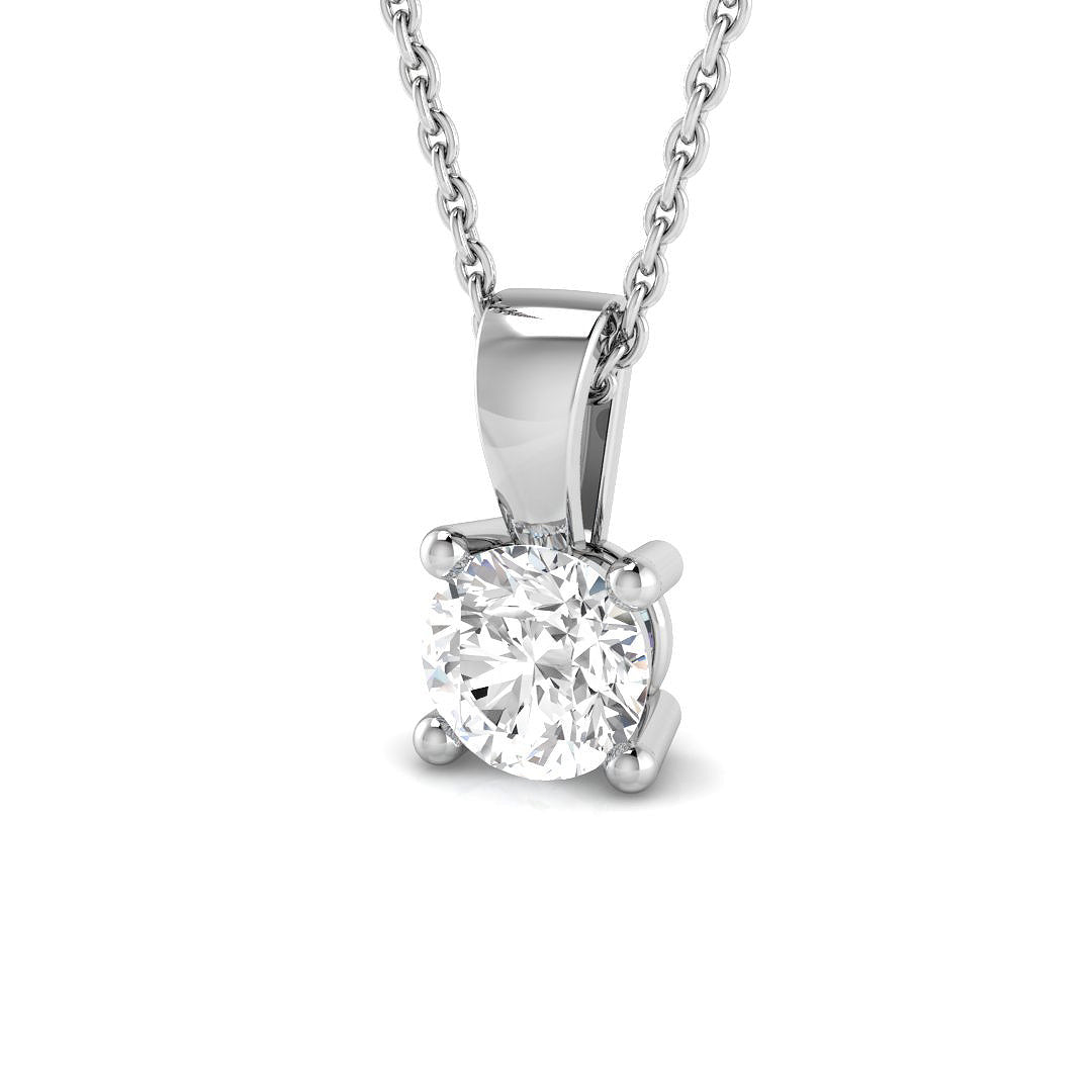 18ct White Gold 0.75ct Laboratory Grown CVD Pendant