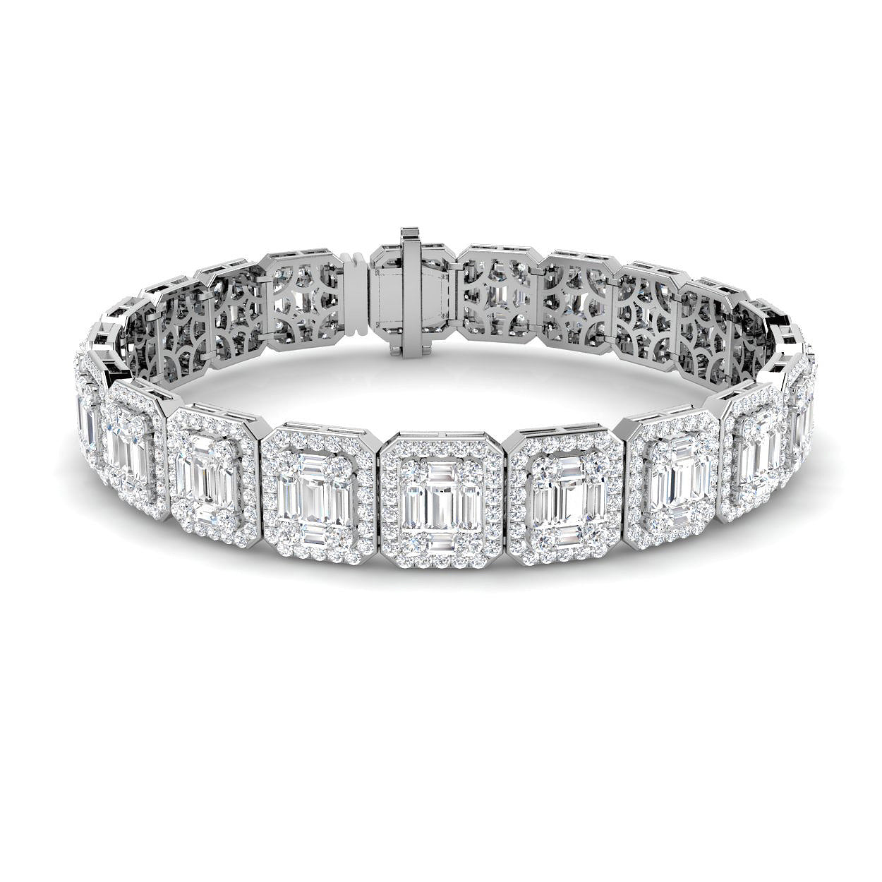 18ct White Gold 11.31ct G SI1 Diamond Bracelet