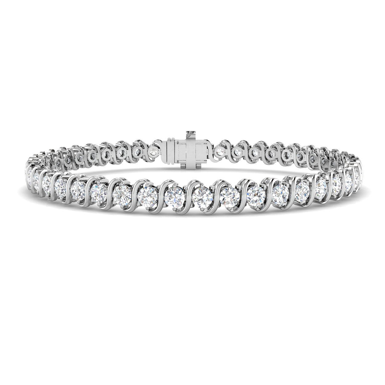 9ct White Gold 5.03ct Laboratory Grown CVD Bracelet