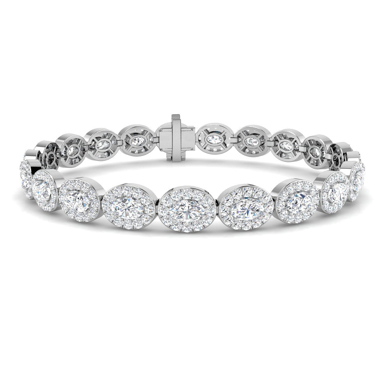 18ct White Gold 9.77ct G SI2 Diamond Bracelet
