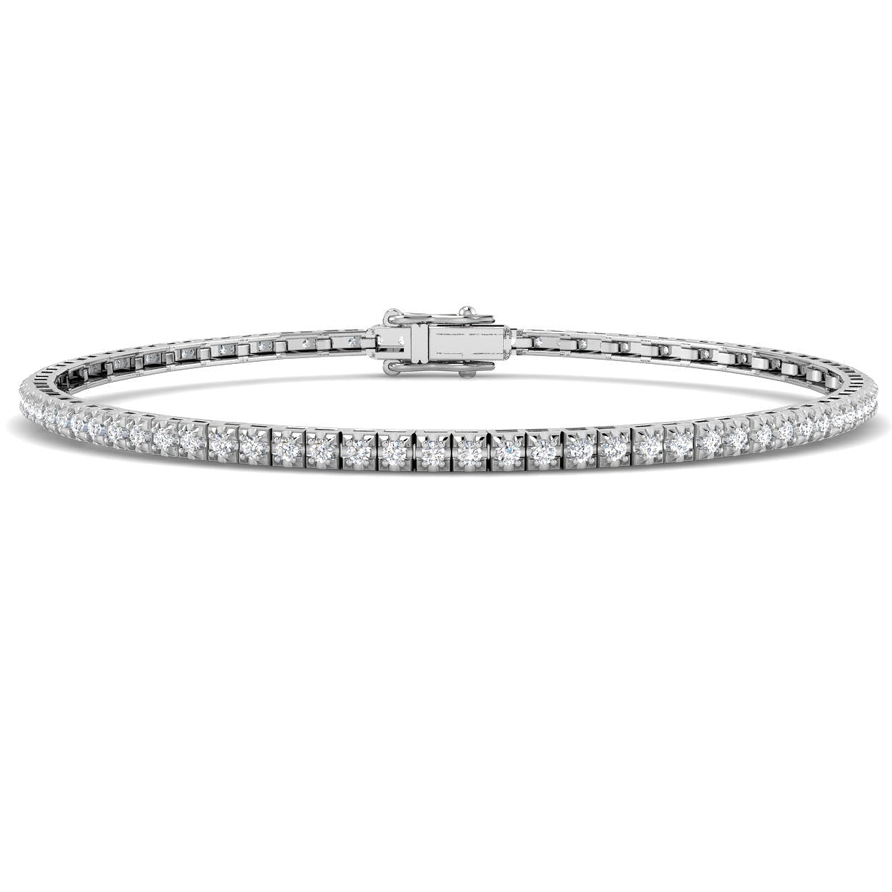 18ct White Gold 0.79ct G I1 Diamond Bracelet