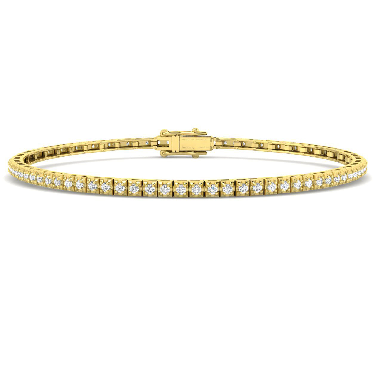 9ct Yellow Gold 0.79ct G I1 Diamond Bracelet