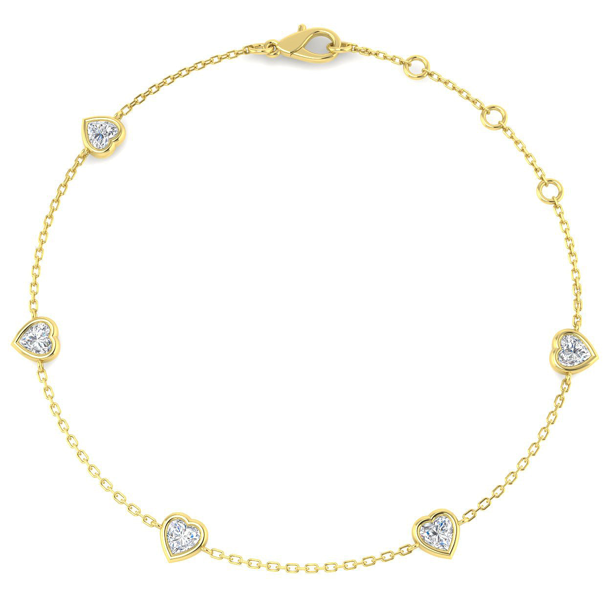 18ct Yellow Gold 0.53ct G SI2 Diamond Bracelet