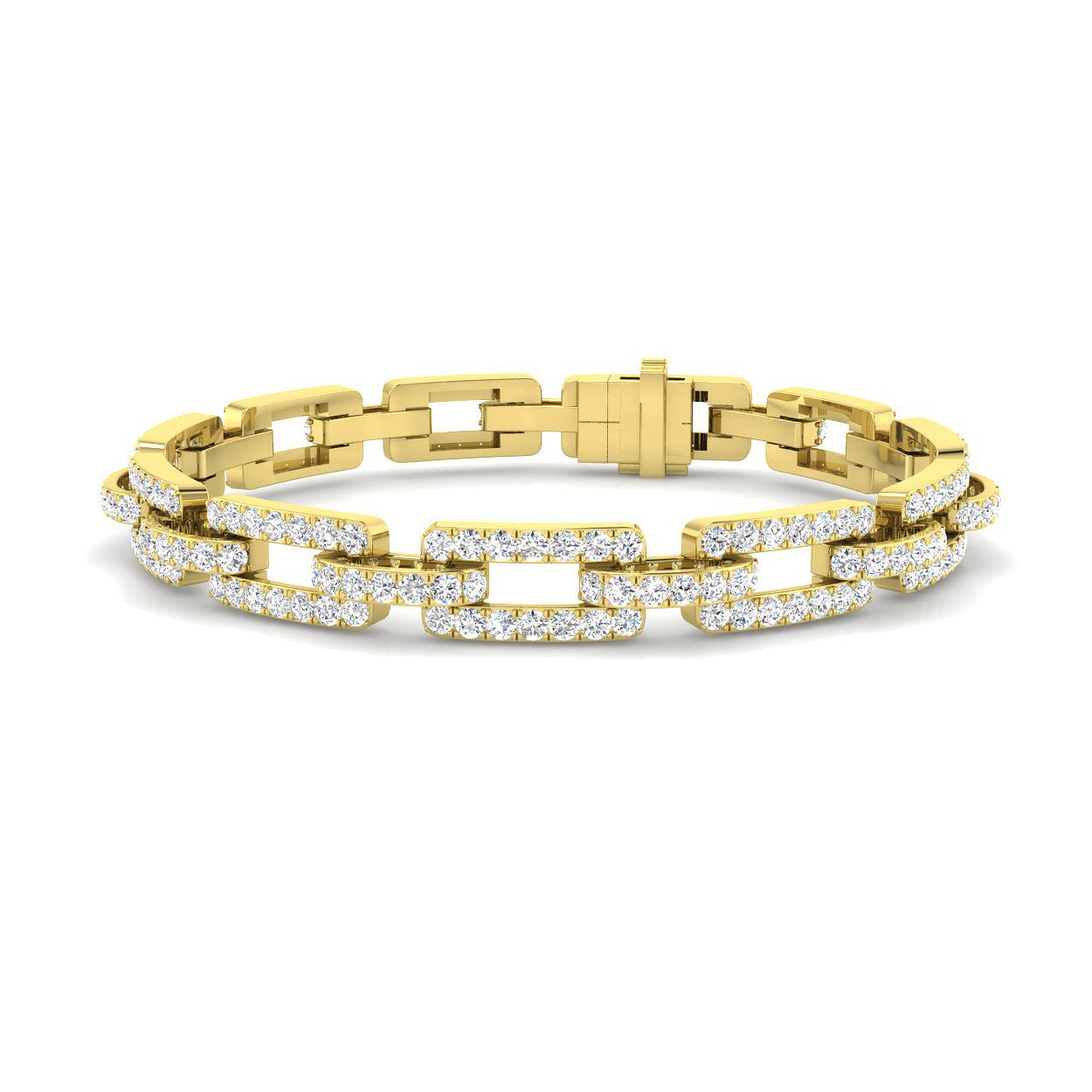 9ct Yellow Gold 5.03ct G SI2 Diamond Bracelet