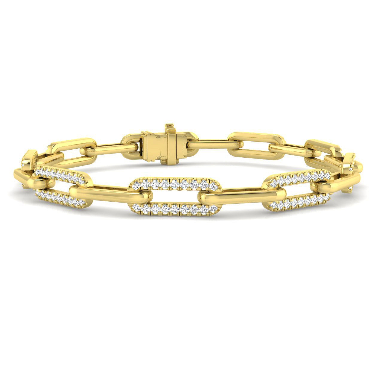 9ct Yellow Gold 1.37ct Laboratory Grown CVD Bracelet