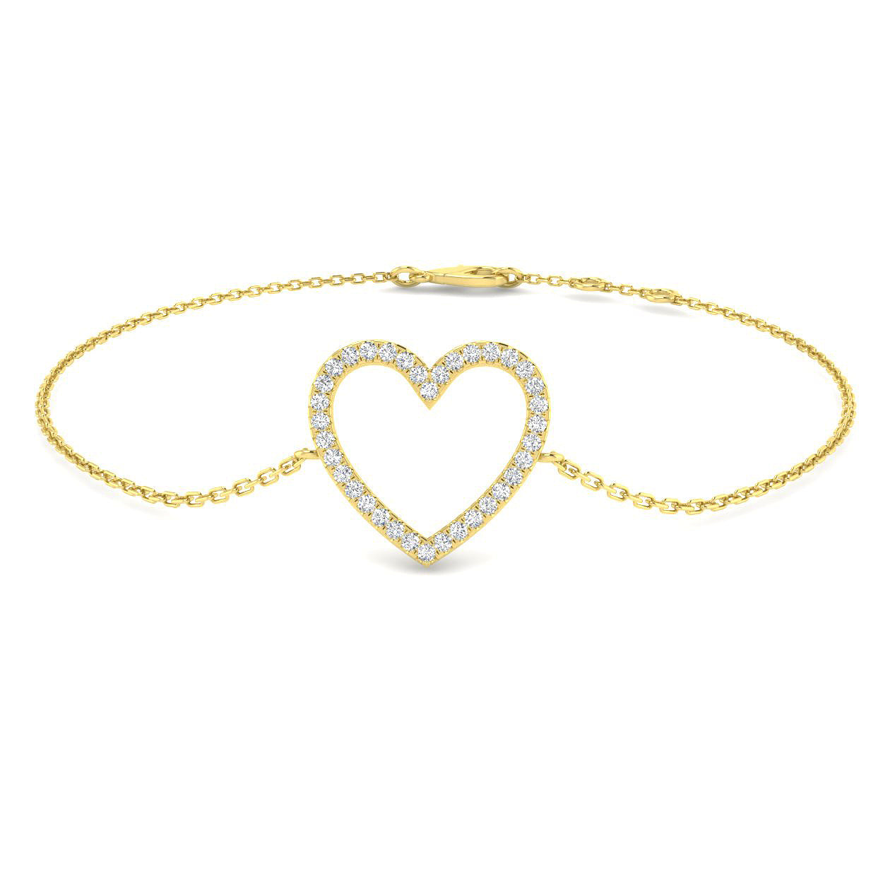 9ct Yellow Gold 0.14ct G SI2 Diamond Bracelet