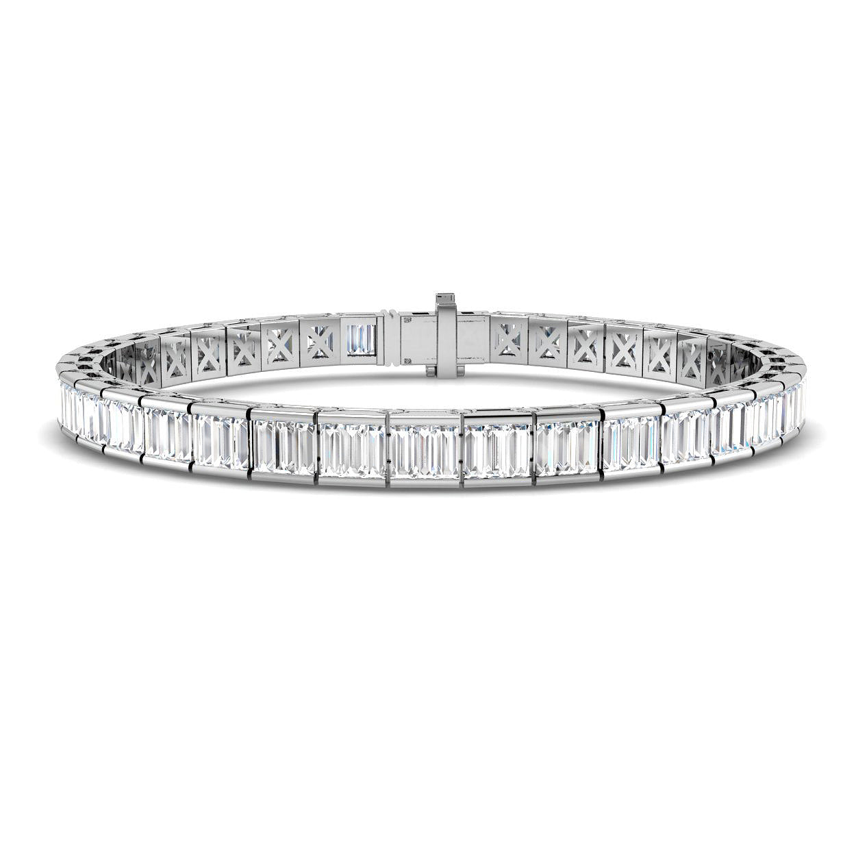 18ct White Gold 7.61ct G SI2 Diamond Bracelet