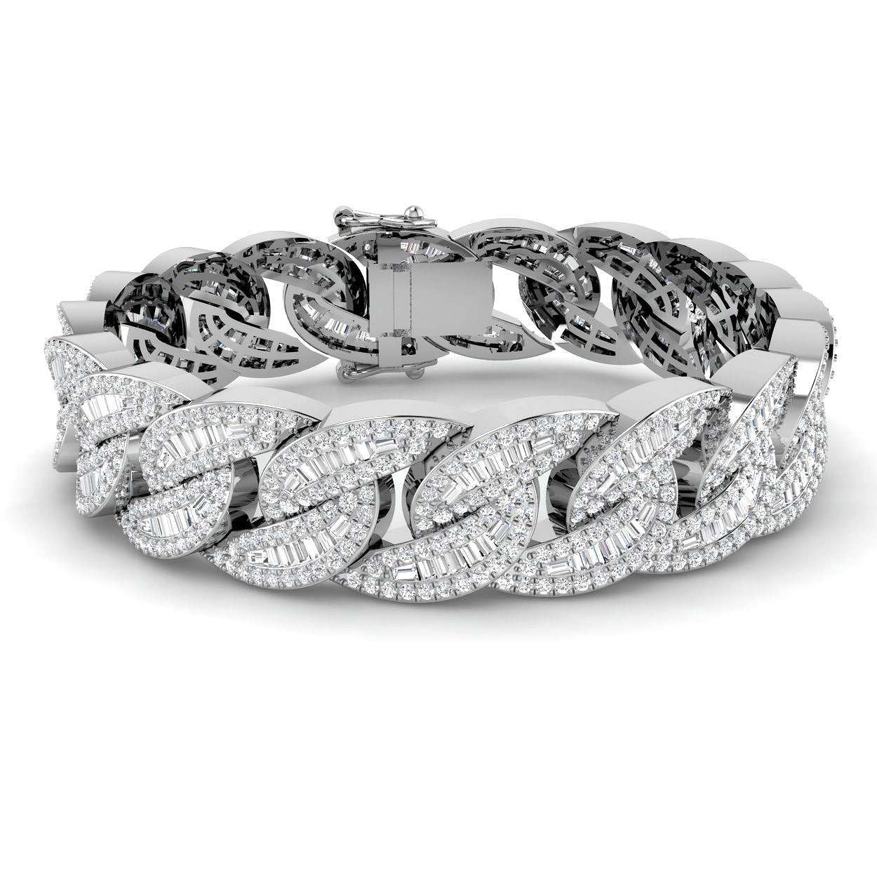 9ct White Gold 7.96ct G SI1 Diamond Bracelet