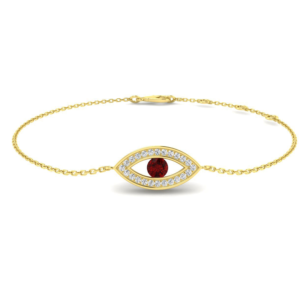 9ct Yellow Gold 0.29ct Ruby Bracelet