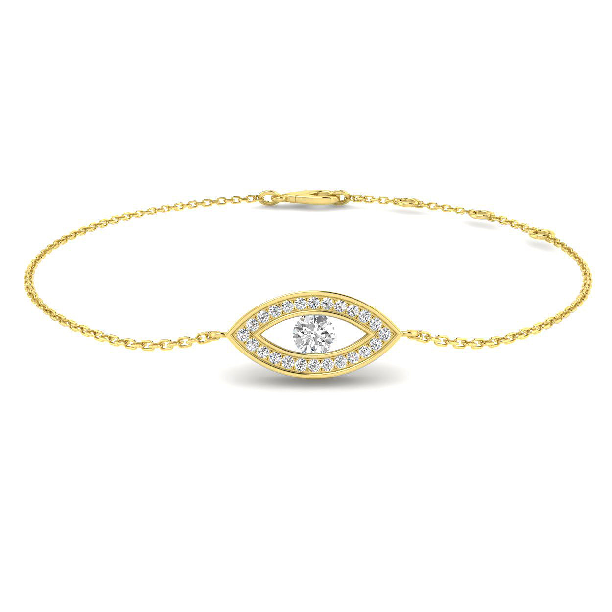 9ct Yellow Gold 0.23ct G SI2 Diamond Bracelet
