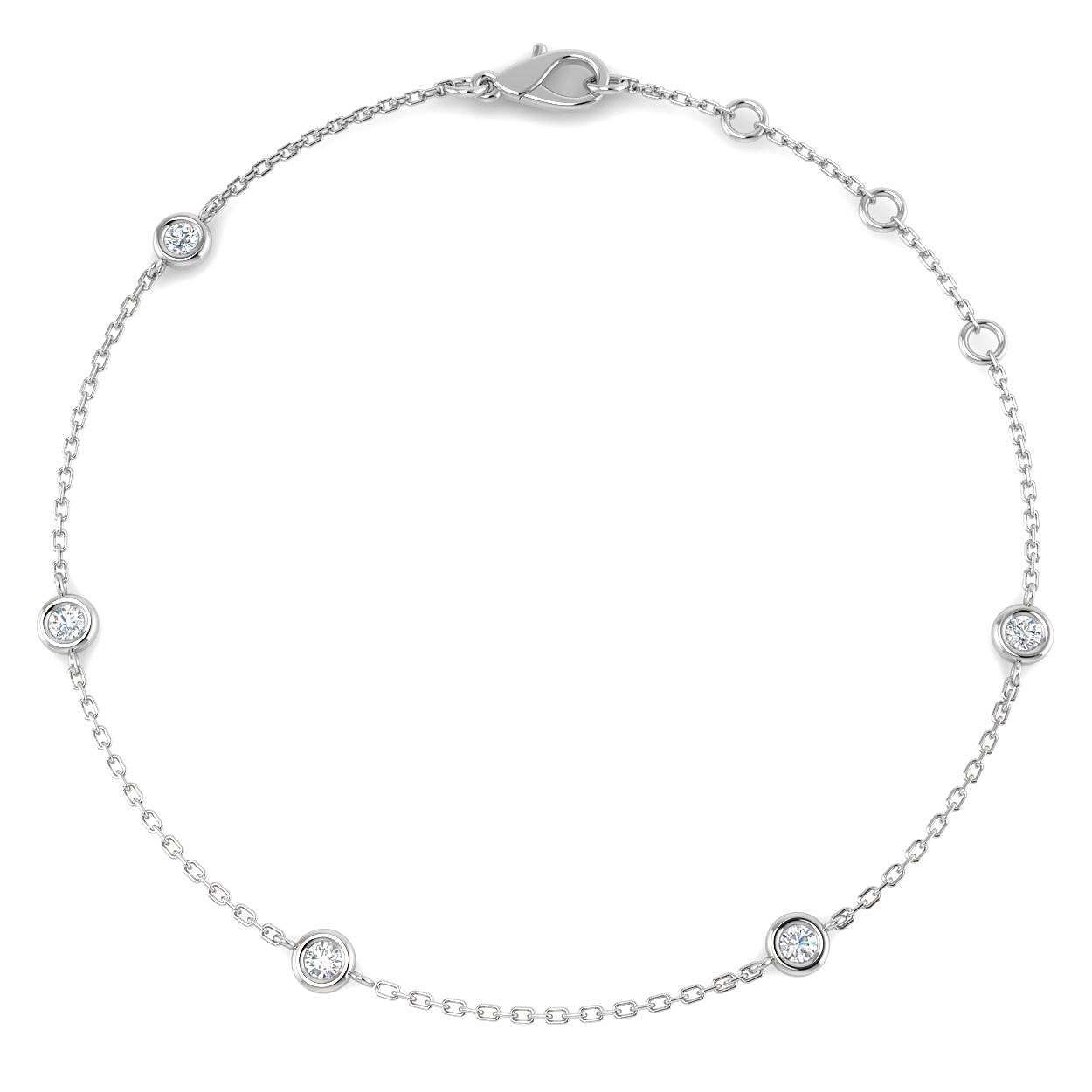 18ct White Gold 0.25ct G SI2 Diamond Bracelet
