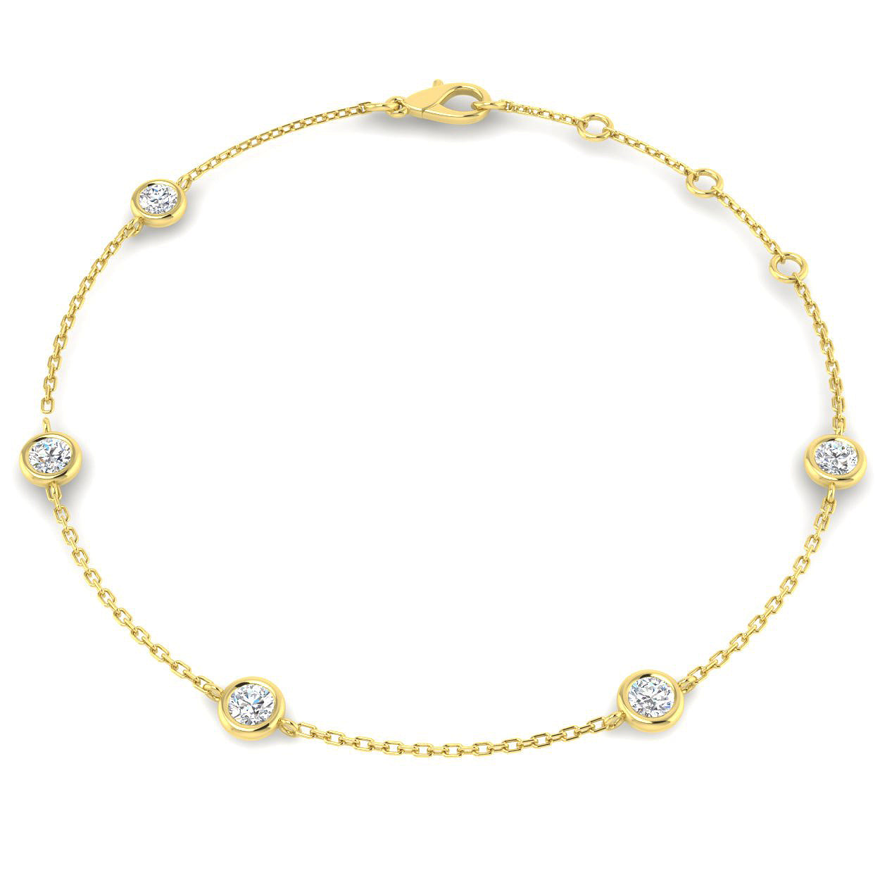 9ct Yellow Gold 0.51ct G SI2 Diamond Bracelet
