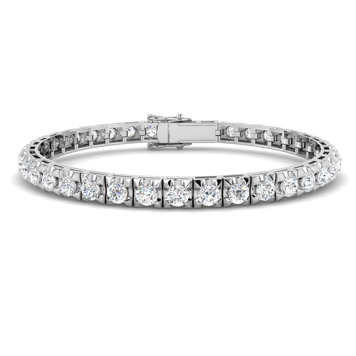18ct White Gold 7.12ct G SI2 Diamond Bracelet