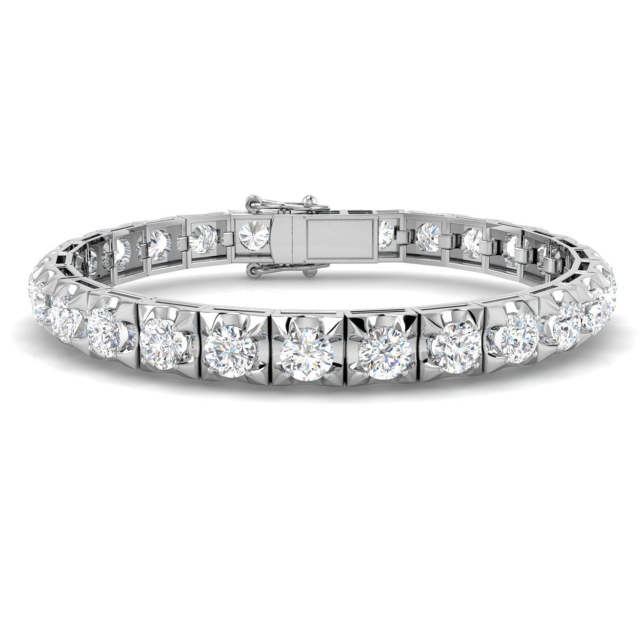 18ct White Gold 13.19ct G I1 Diamond Bracelet