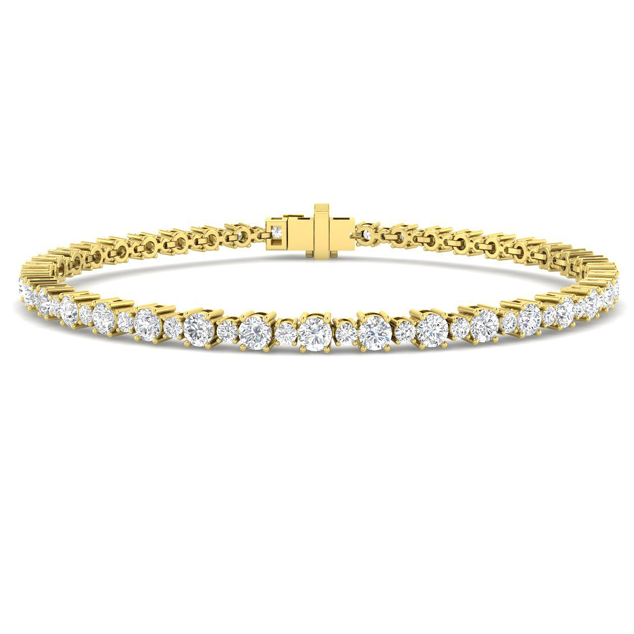 9ct Yellow Gold 3.29ct Laboratory Grown CVD Bracelet