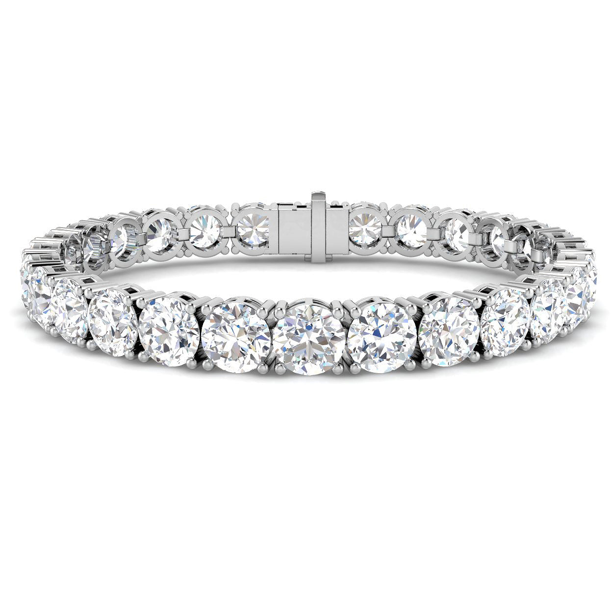 9ct White Gold 28.47ct Laboratory Grown CVD Bracelet
