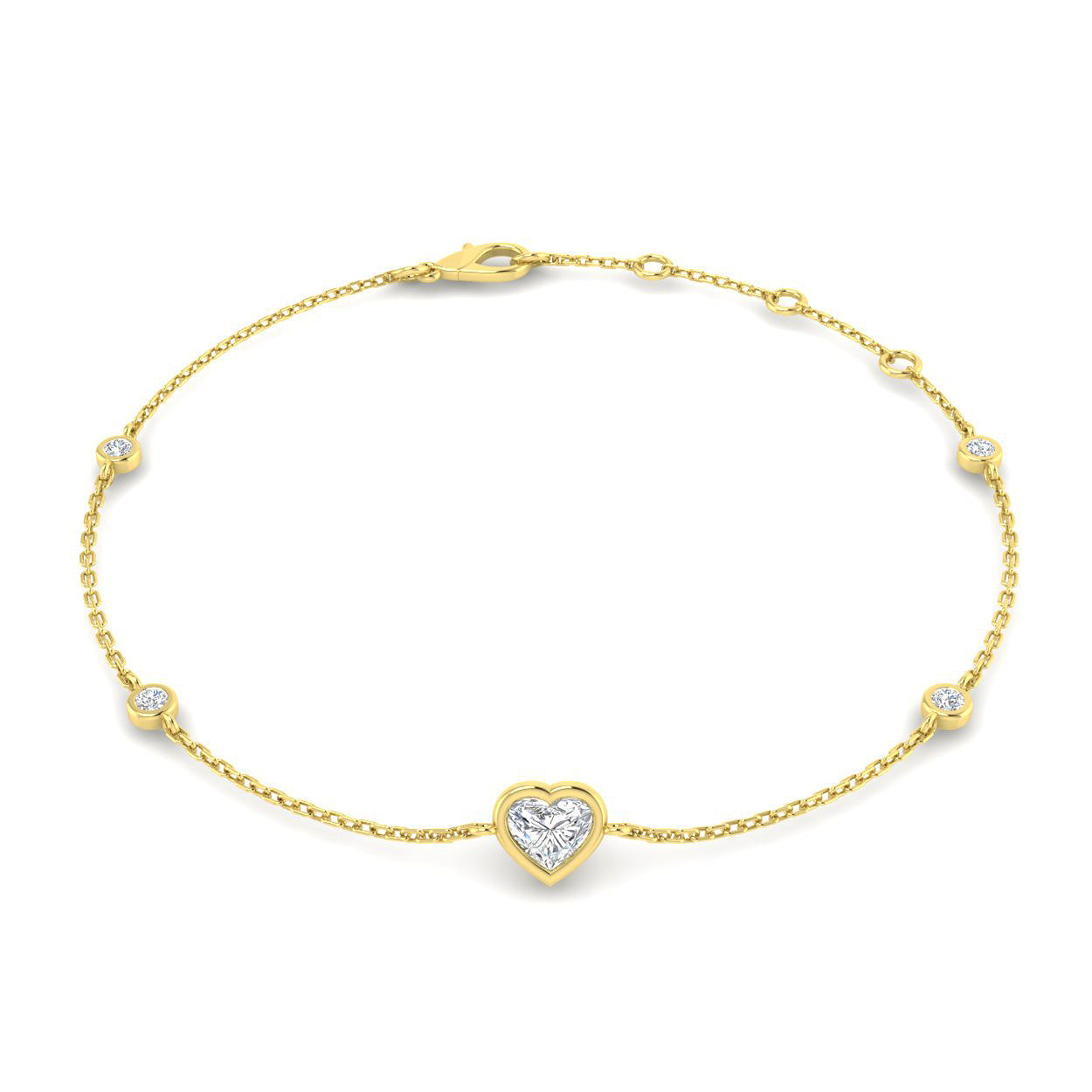 18ct Yellow Gold 0.43ct G SI2 Diamond Bracelet