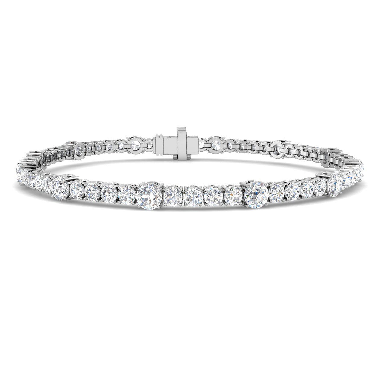 9ct White Gold 5.39ct Laboratory Grown CVD Bracelet