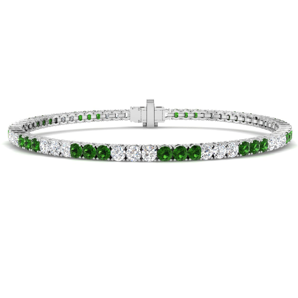 18ct White Gold 4.20ct G SI2 Diamond Bracelet