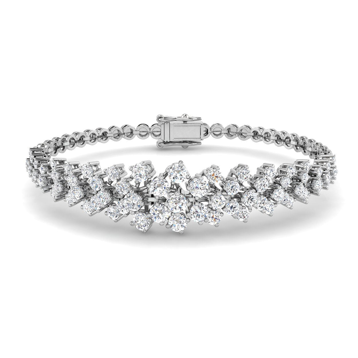 18ct White Gold 2.39ct G SI2 Diamond Bracelet