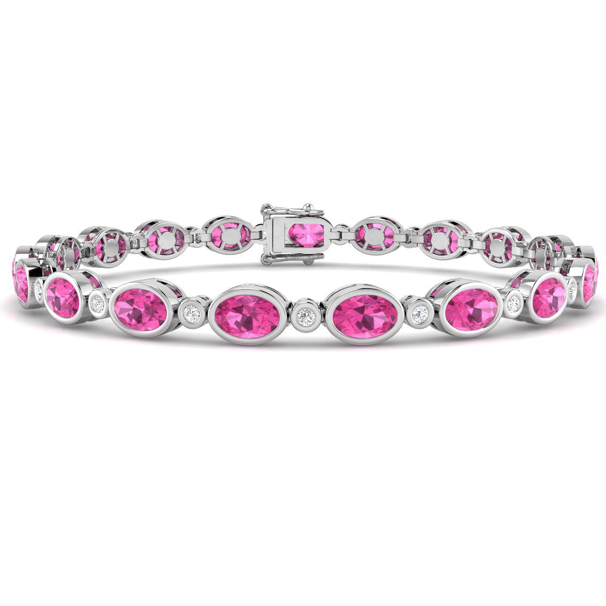 18ct White Gold 8.85ct G SI2 Diamond Bracelet