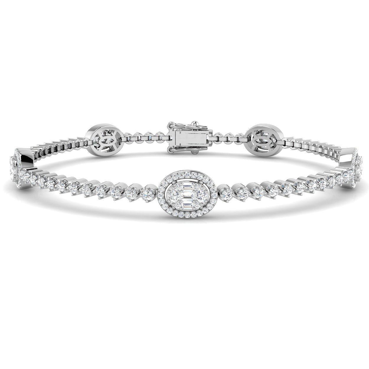 18ct White Gold 1.50ct G SI2 Diamond Bracelet