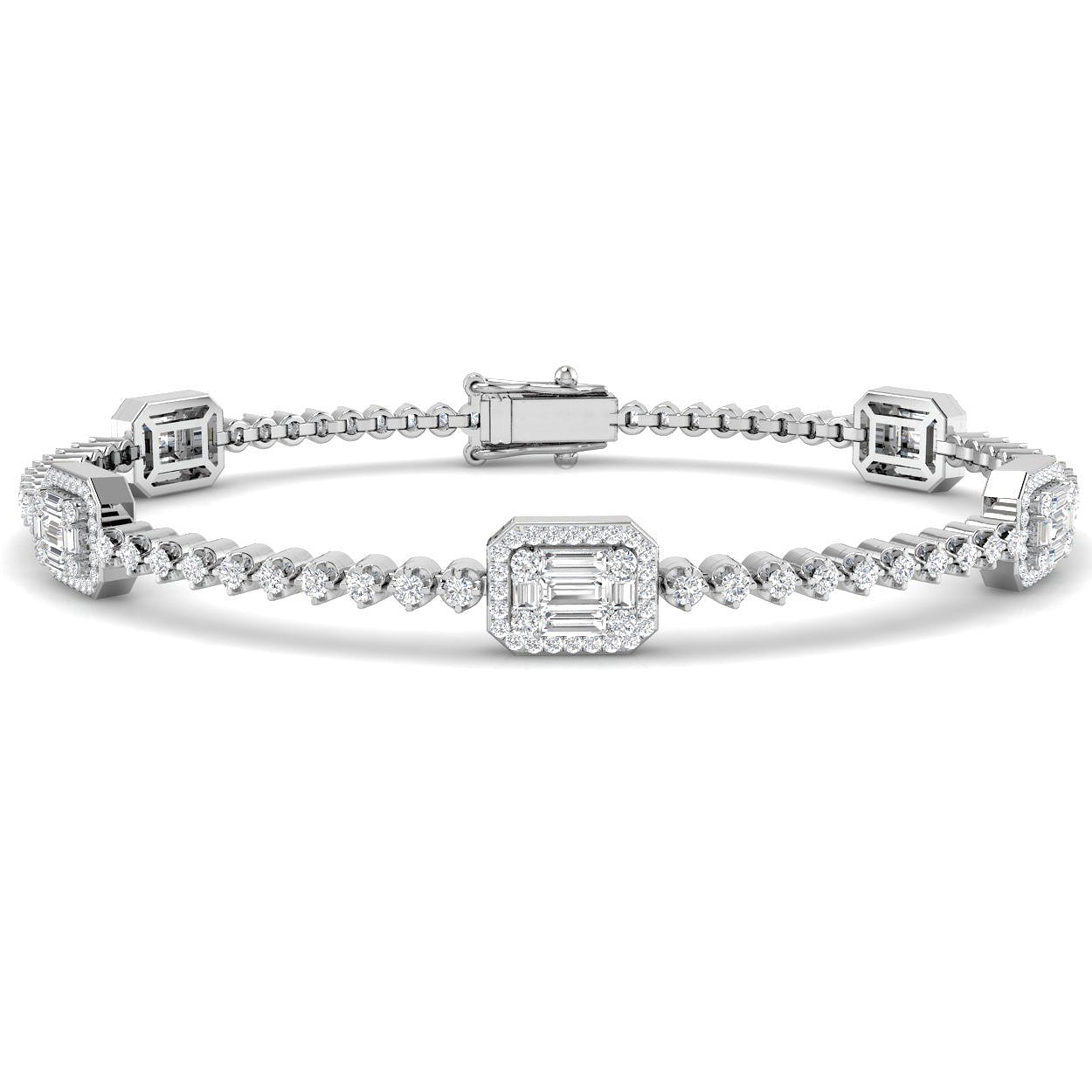 18ct White Gold 2.05ct G SI2 Diamond Bracelet