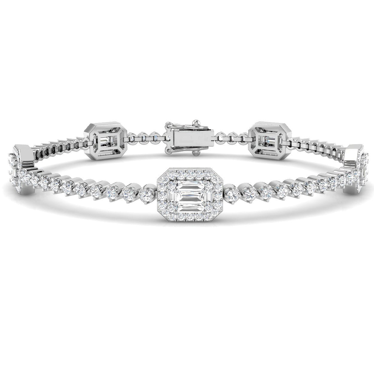 18ct White Gold 2.59ct G SI2 Diamond Bracelet