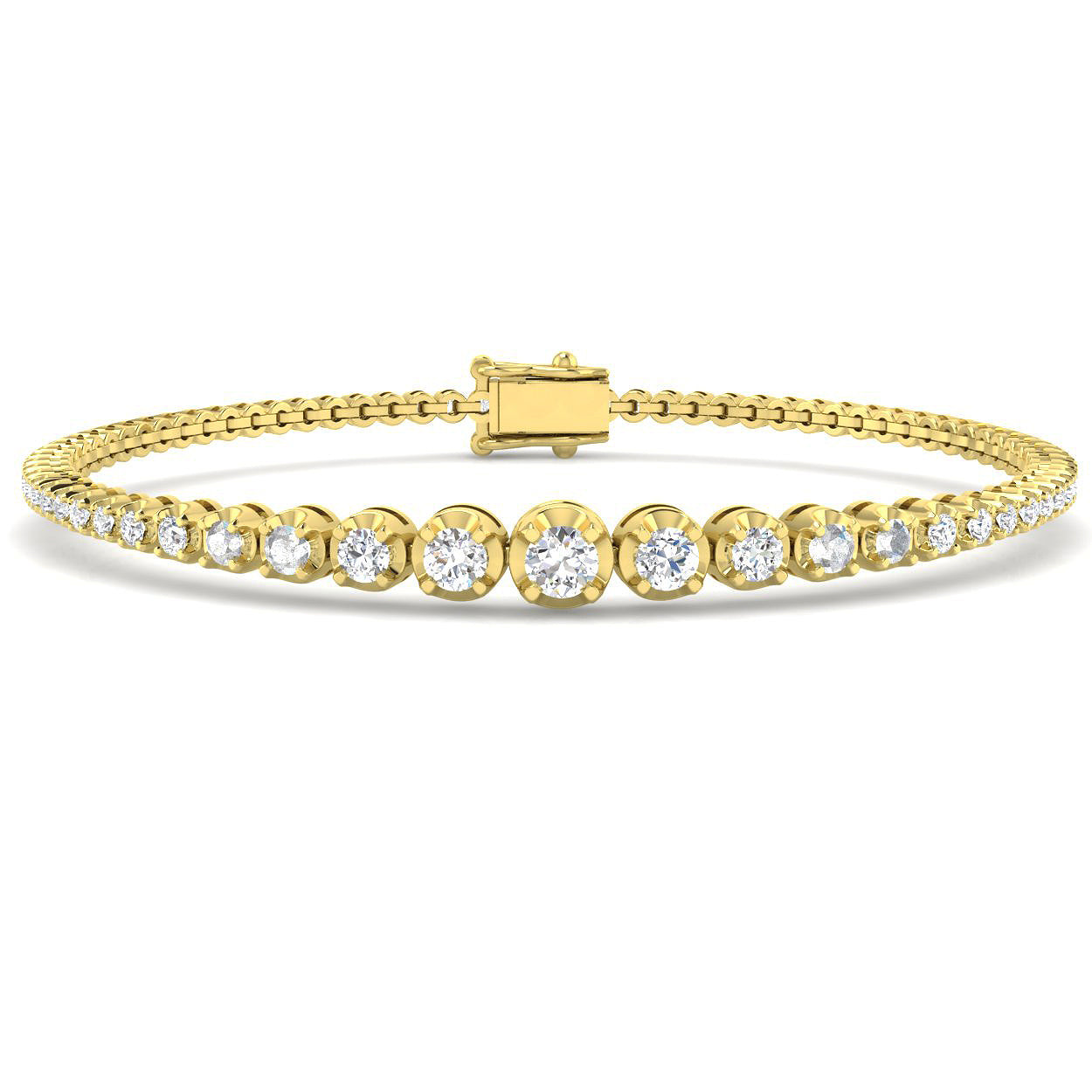 9ct Yellow Gold 1.76ct Laboratory Grown CVD Bracelet