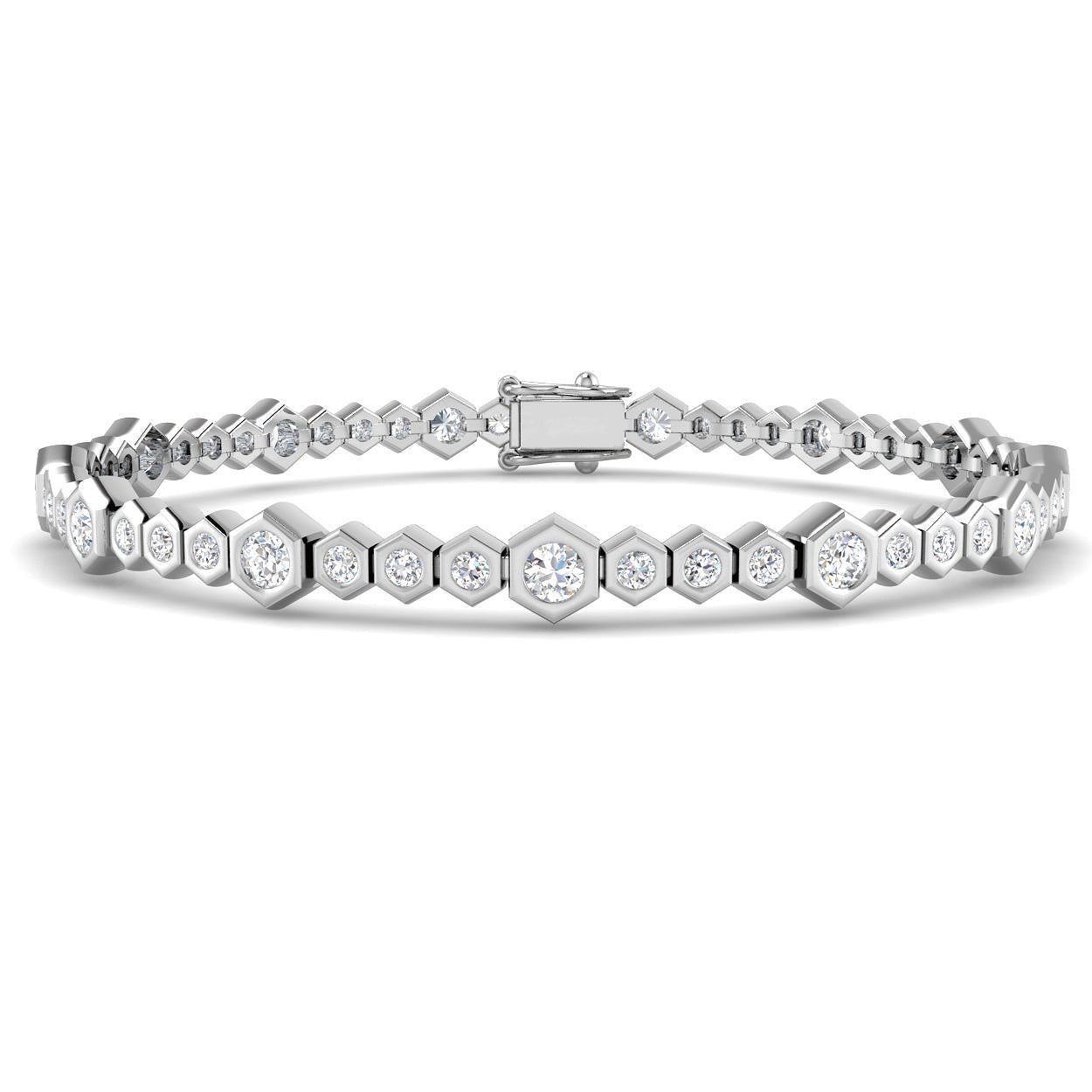 18ct White Gold 2.95ct G SI2 Diamond Bracelet