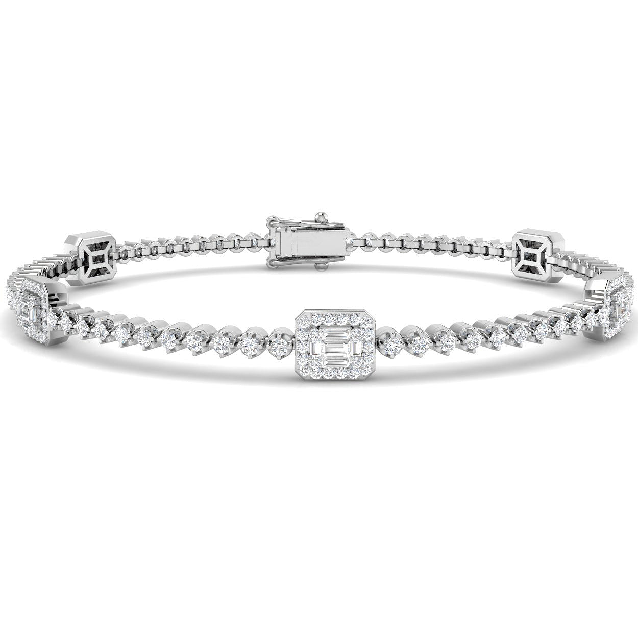 18ct White Gold 1.75ct G SI2 Diamond Bracelet