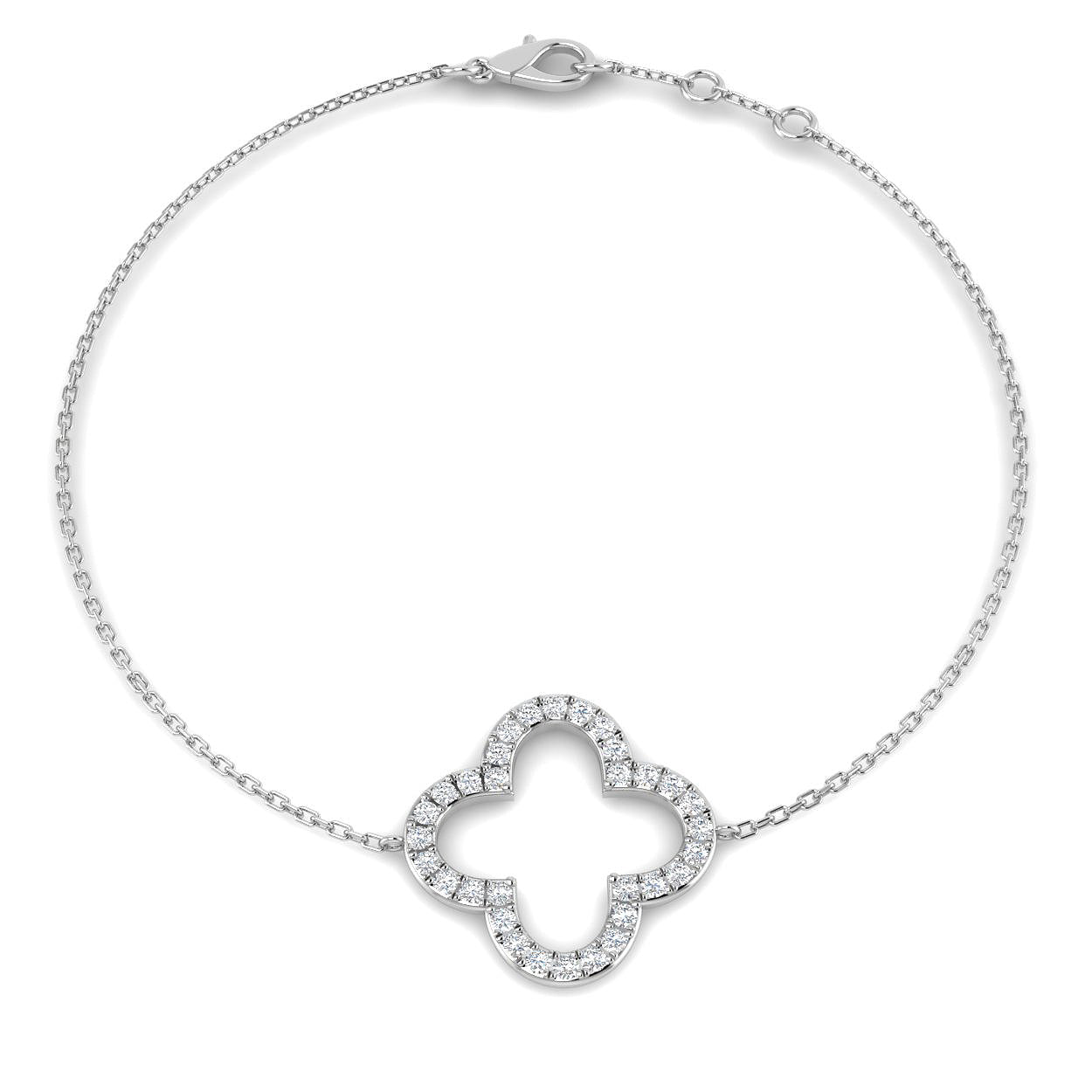 9ct White Gold 0.34ct Laboratory Grown CVD Bracelet